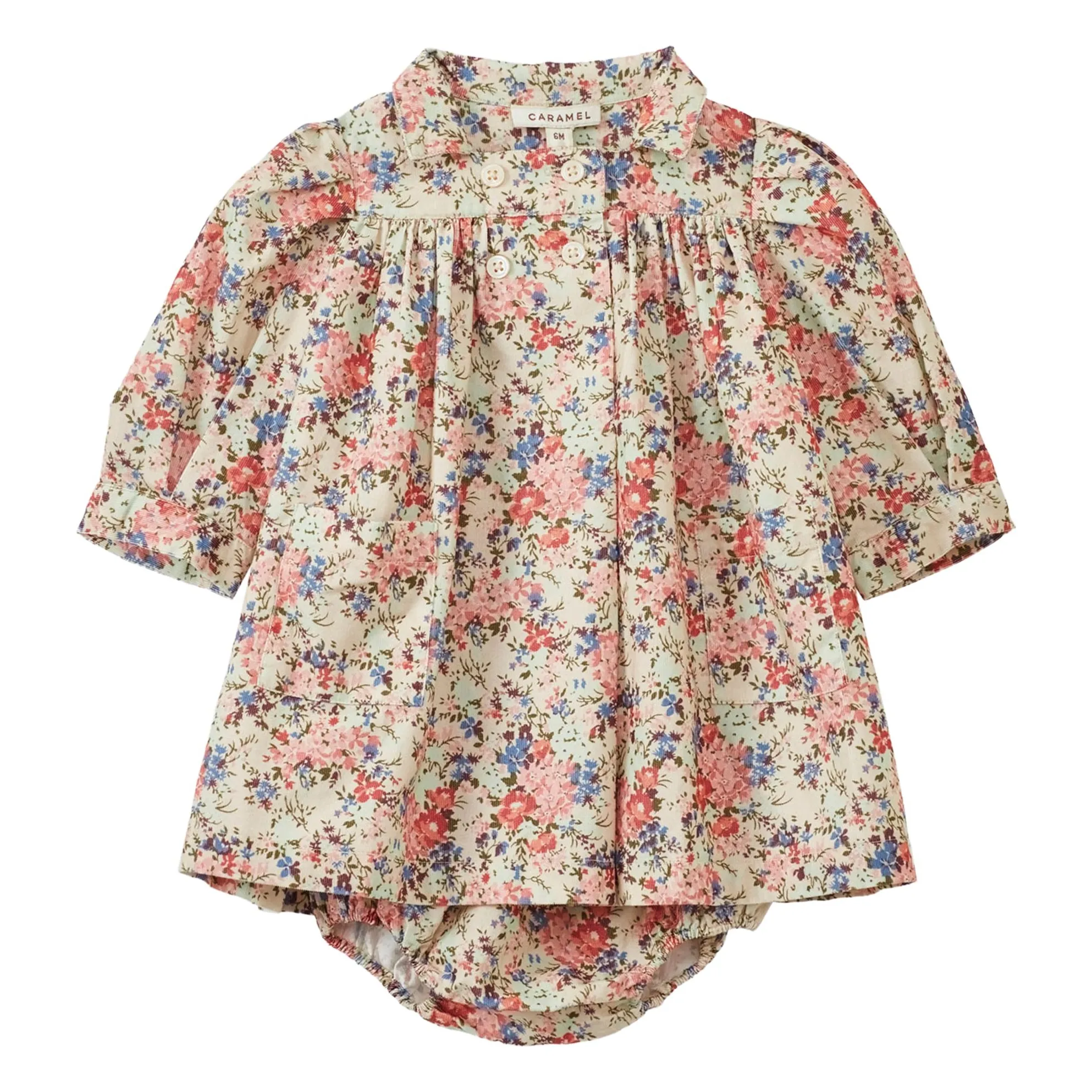 Caramel Pink Clara Liberty Dress And Bloomer Set