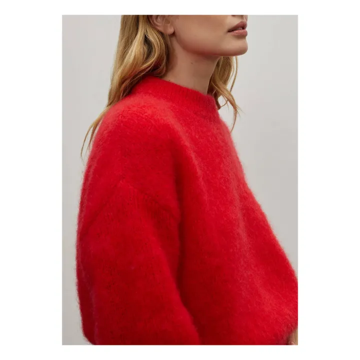 Jane Super Kid Mohair sweater | Red- Product image n°7