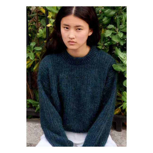 Maglione Grace Super Kid Mohair | Blu petrolio