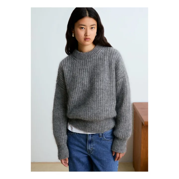 Pull Grace Super Kid Mohair | Gris clair- Image produit n°0