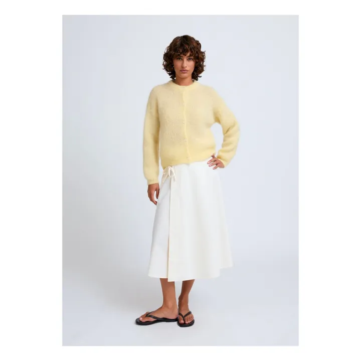 トップス MEIAS SUPER KID MOHAIR CARDIGAN Beige Brushed Super Kid Mohair Knit Cardigan by AURALEE on Sale