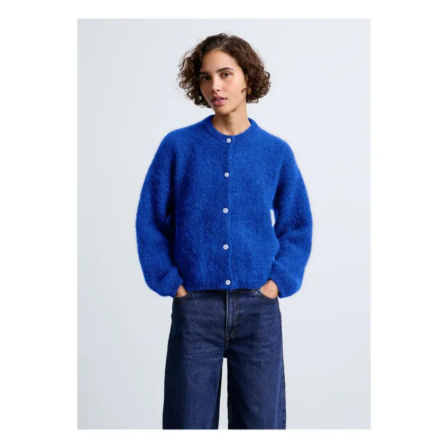 Strickjacke Olivia Super Kid Mohair | Elektrisches Blau