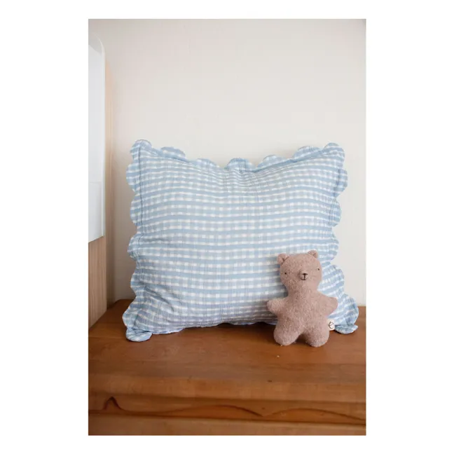 Cottage-Kopfkissenbezüge aus Bio-Baumwolle - 2er-Set | Blau