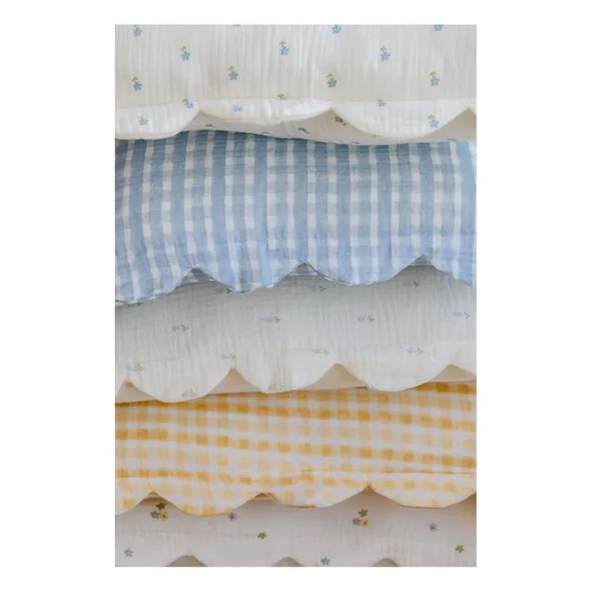 Cottage-Kopfkissenbezüge aus Bio-Baumwolle - 2er-Set | Blau