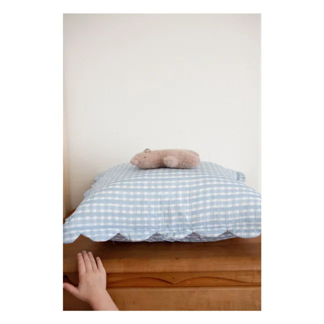 Fundas de almohada Cottage de algodón orgánico - Lote de 2 | Azul