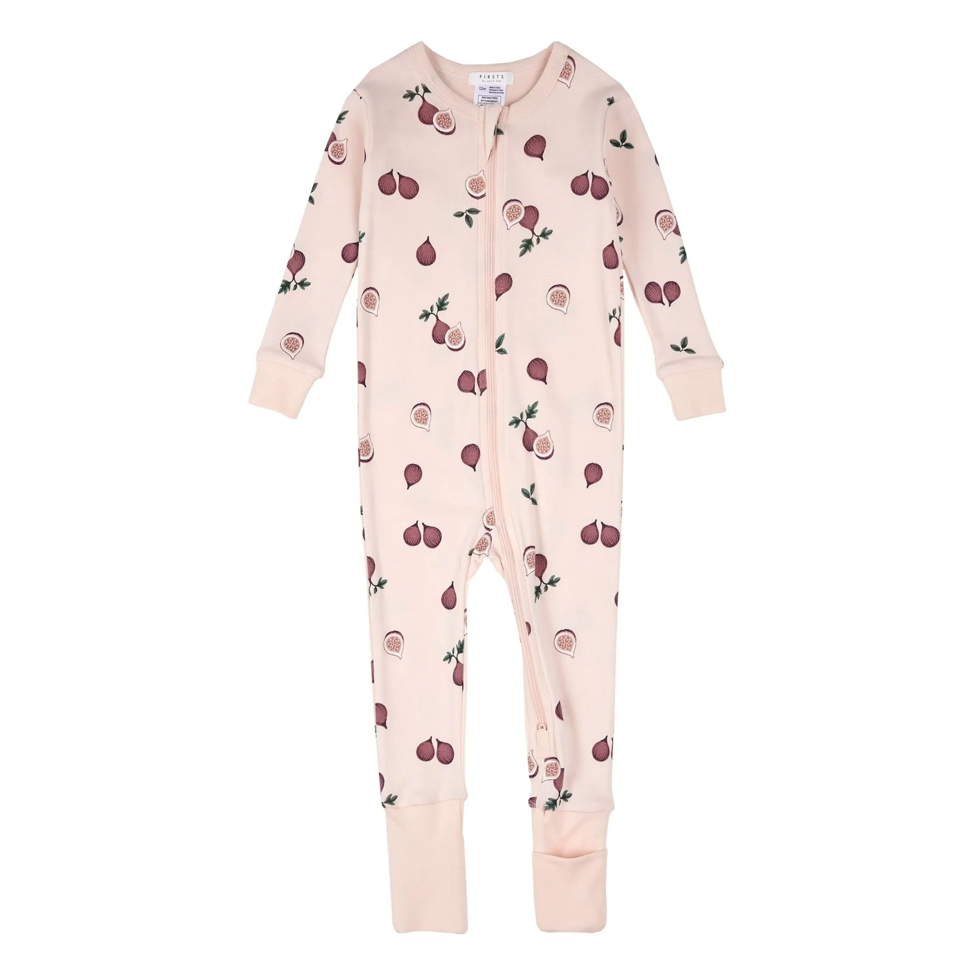 Petit Lem Pale Pink Convertible Pyjamas Figs Organic Cotton