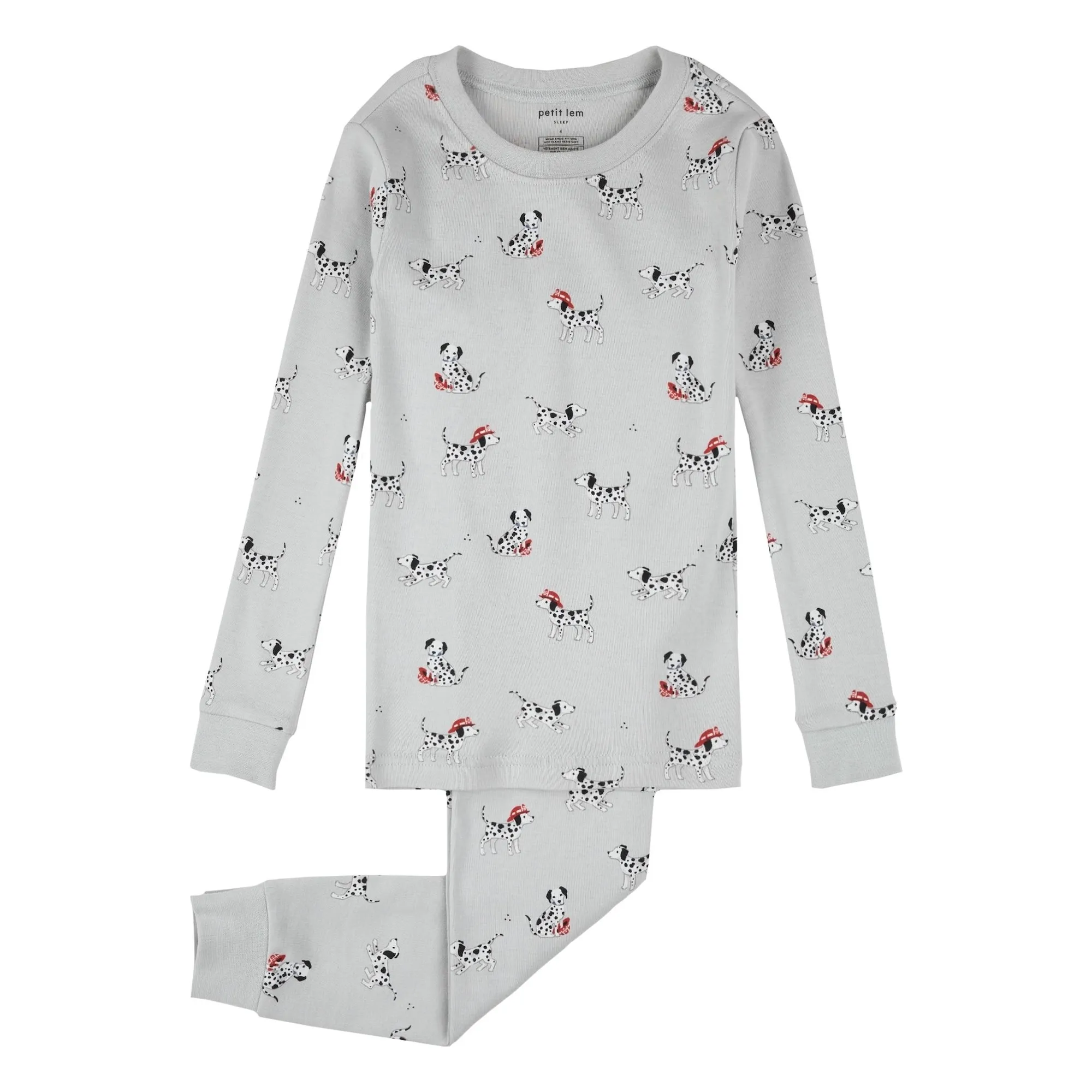 Petit Lem Grey Dalmatians Organic Cotton Pyjamas