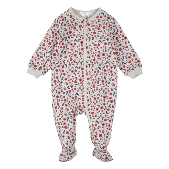 Pyjama Coquelicots Coton Bio | Beige
