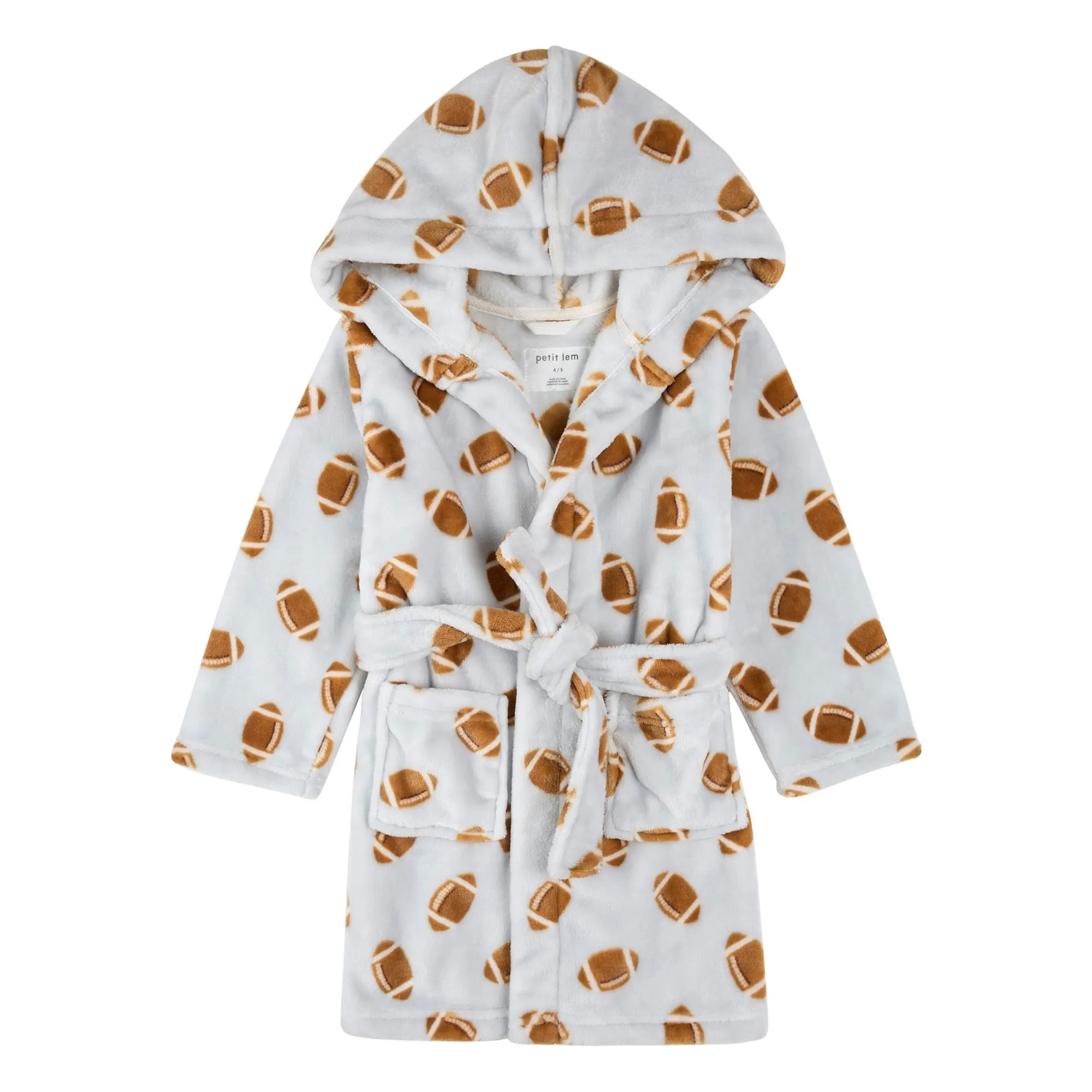 Petit Lem Grey Soccer Robe Recycled Fibers