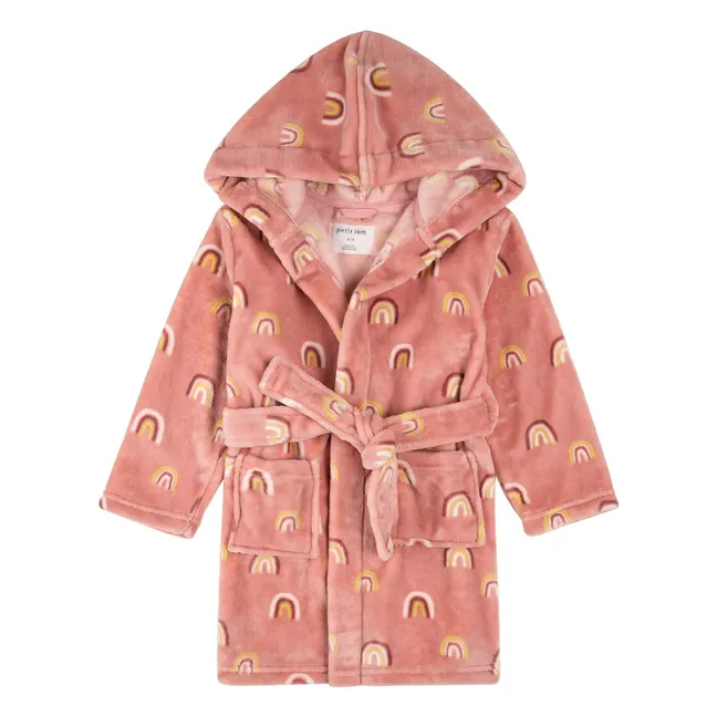 Robe de Chambre Arc en Ciel Fibres Recyclées  | Rose