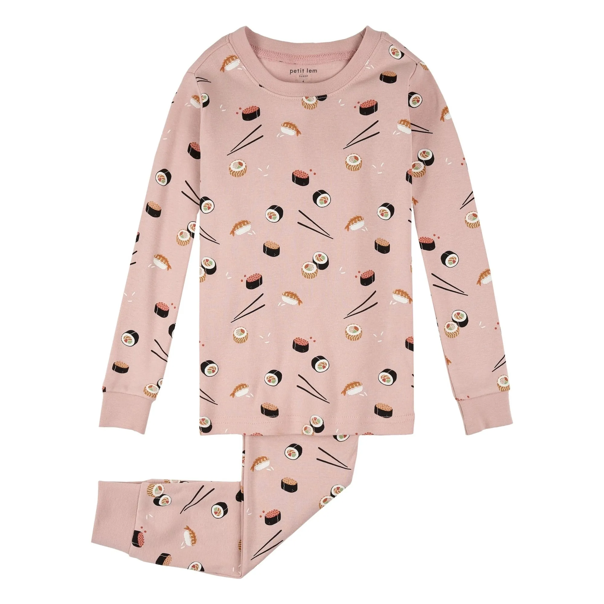 Petit Lem Pink Organic Cotton Sushi Pyjamas