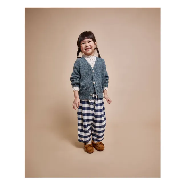 Pantalon Gingham Carreaux | Bleu marine