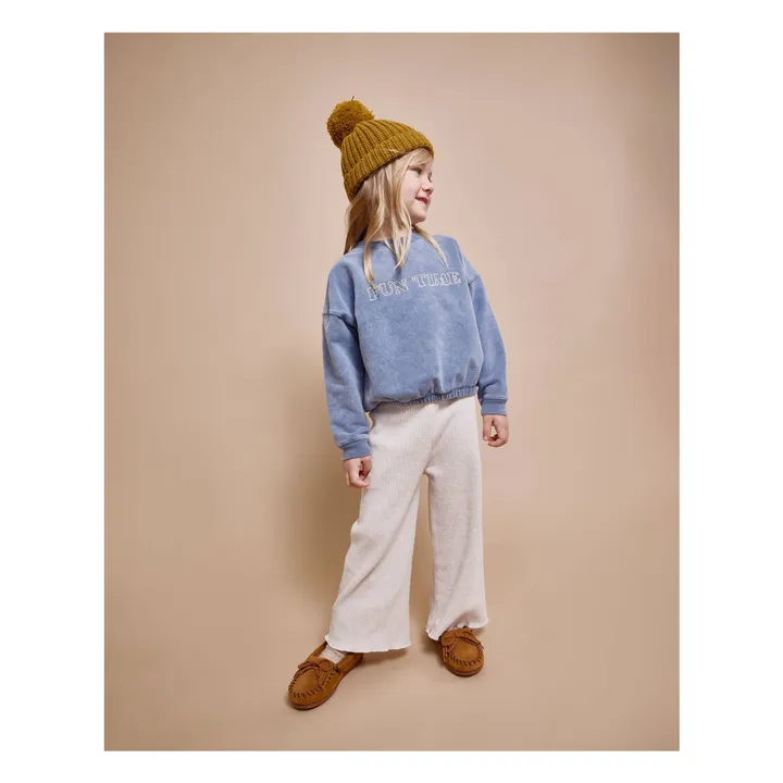 Pantalon Waffle | Ivoire- Image produit n°1