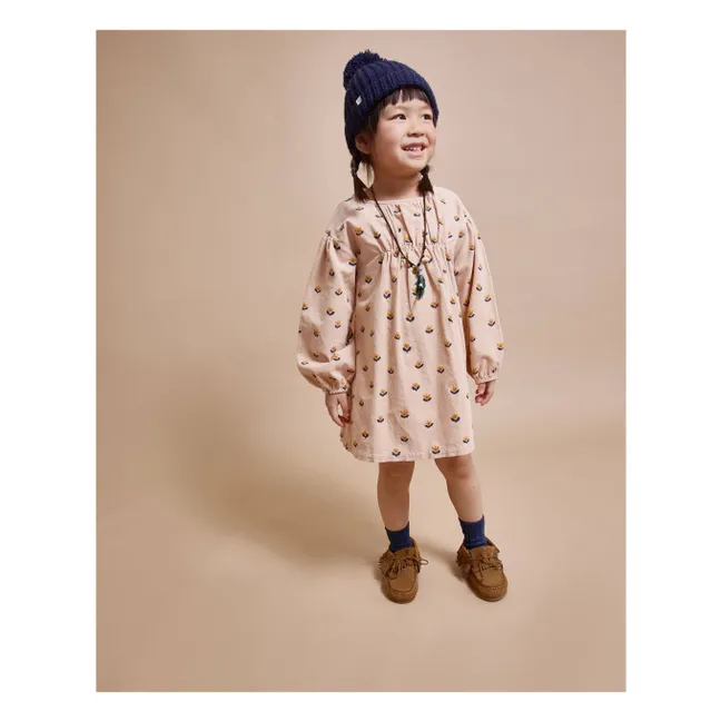 Robe Naïf Fleurie Coton Bio | Rose