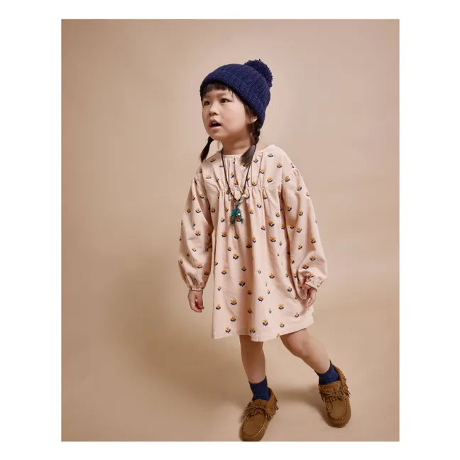 Robe Naïf Fleurie Coton Bio | Rose