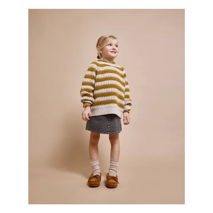 Jupe Denim Coton Bio | Denim gris- Image produit n°1