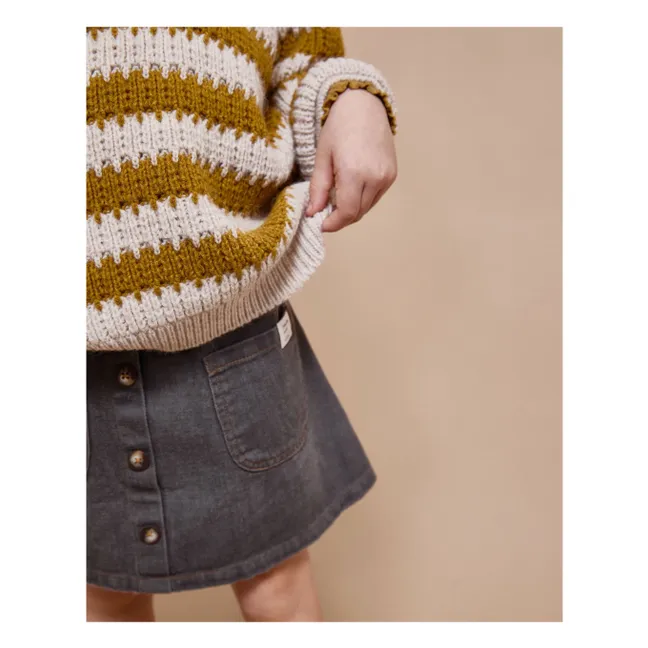 Jupe Denim Coton Bio | Denim gris