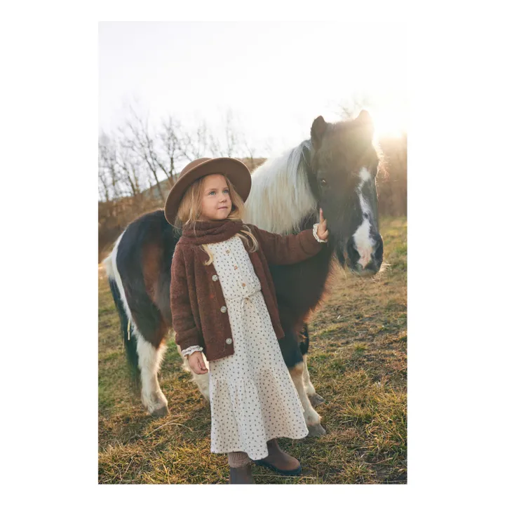 Robe Volants Gaze de Coton Bio | Ivoire- Image produit n°1