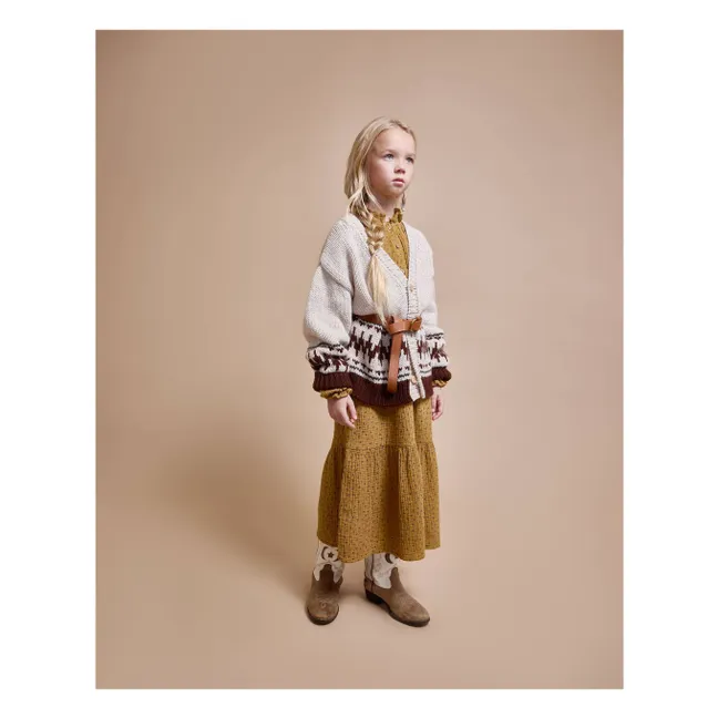 Robe Volants Gaze de Coton Bio | Ocre