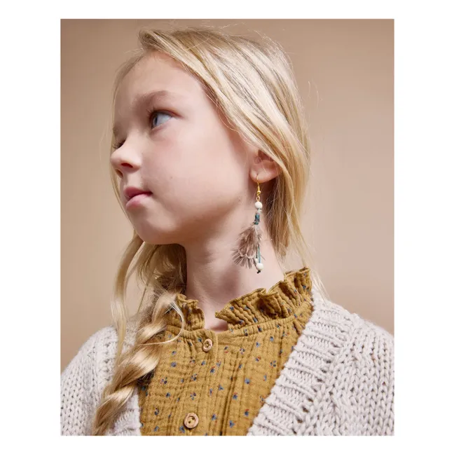 Robe Volants Gaze de Coton Bio | Ocre