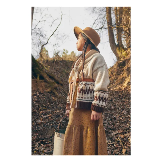 Robe Volants Gaze de Coton Bio | Ocre