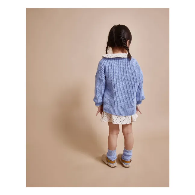 Cardigan Laine Alpaga | Bleu