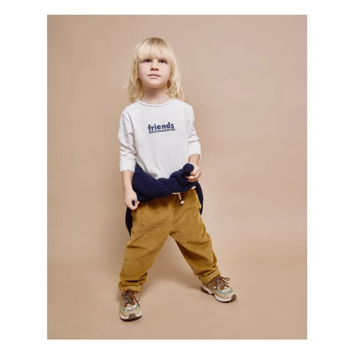 Pantalon Girly Velours Côtelé | Ocre- Image produit n°4