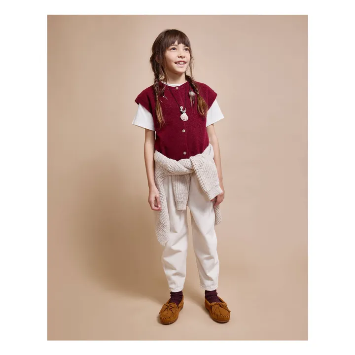 Gilet Lurex Fibres Recyclées | Bordeaux- Image produit n°1