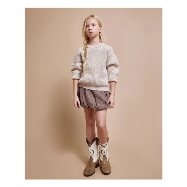 Jupe Lurex Gaze de Coton Bio | Taupe
