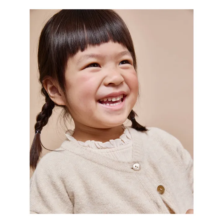 Cardigan Lurex Fibres Recyclées | Beige- Image produit n°1