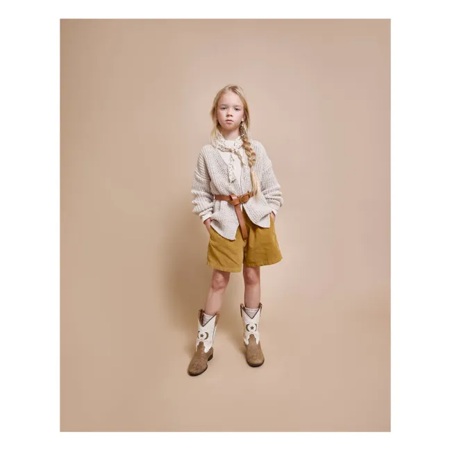 Short Soft Velours Côtelé Coton Bio | Ocre