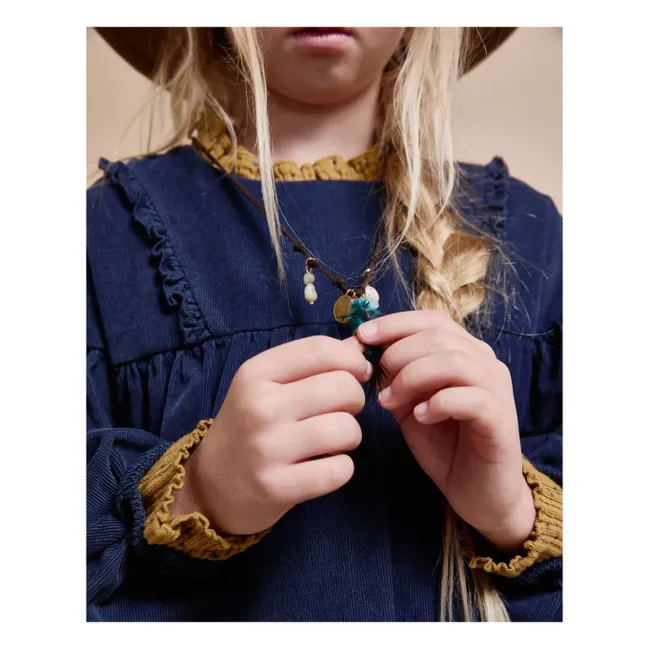 Robe Velours Côtelé Coton Bio | Bleu marine