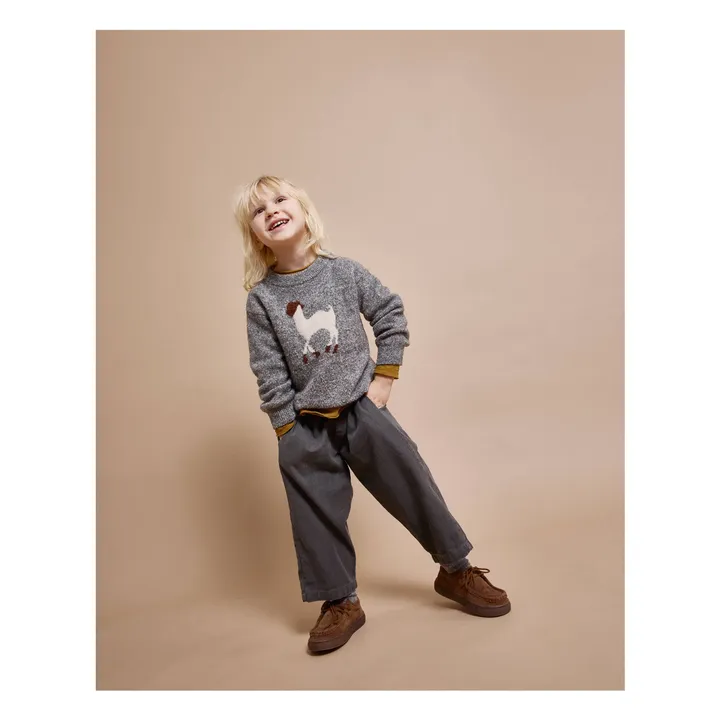 Pull Lama Fibres Recyclées | Gris- Image produit n°1