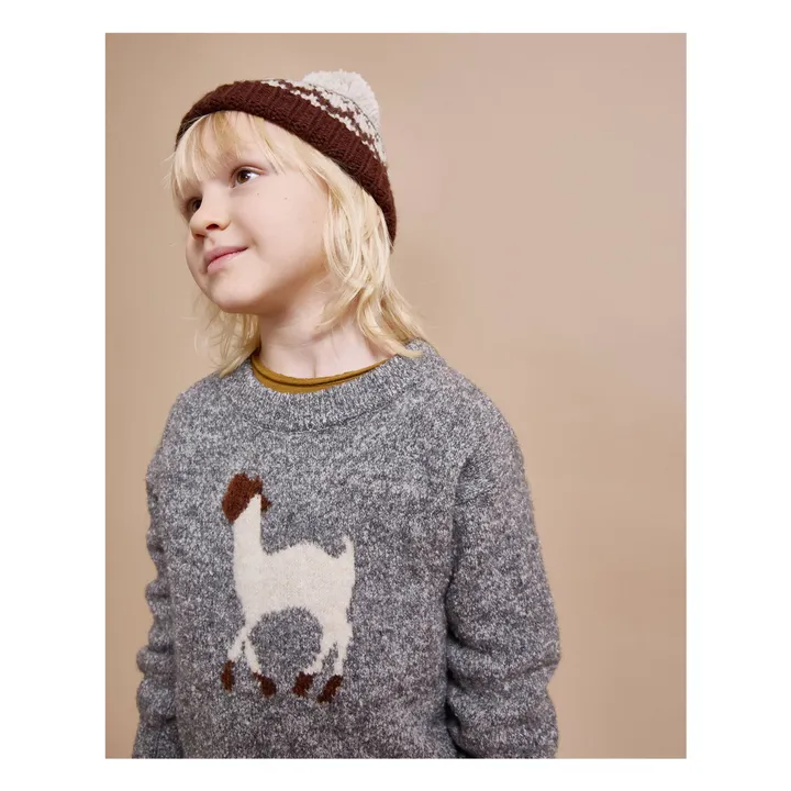 Pull Lama Fibres Recyclées | Gris- Image produit n°2
