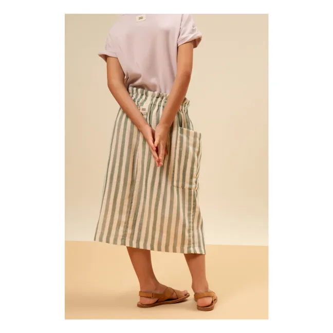 Vivi Striped Skirt | Green