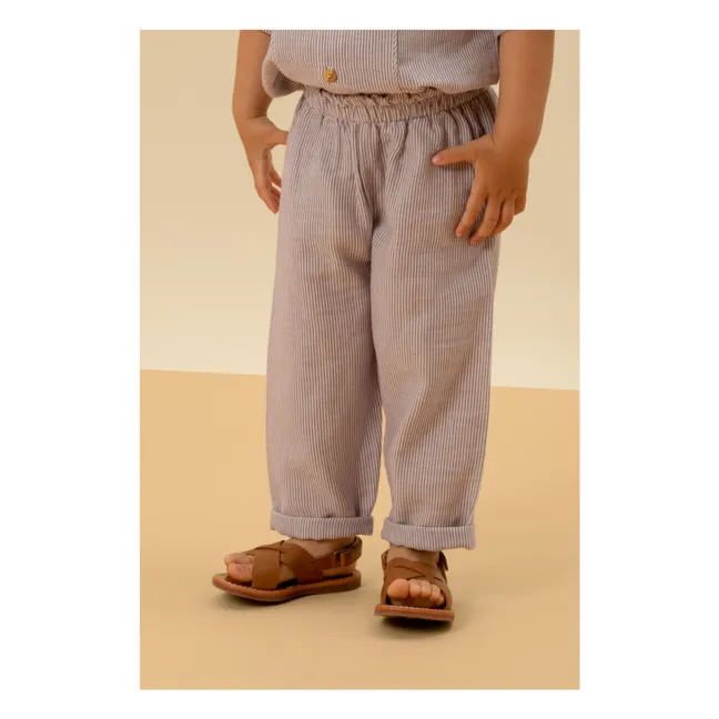 Pantaloni a righe Cousin | Glicine