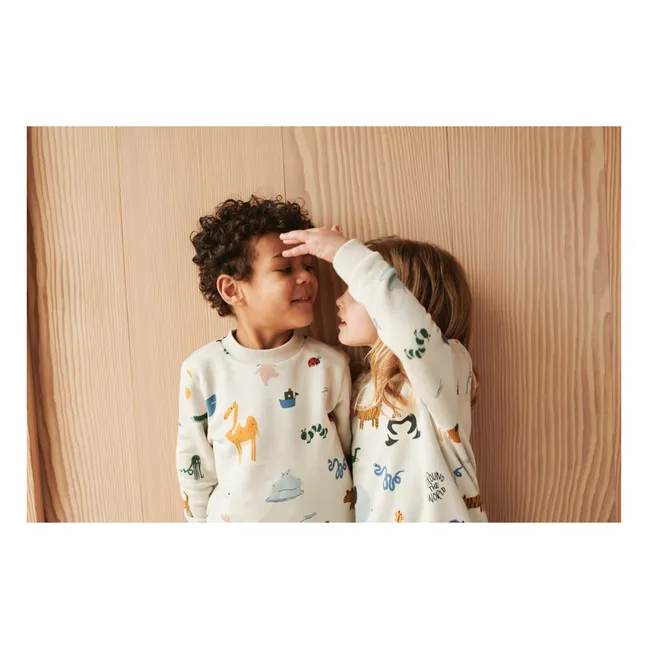 Sweat Thora Animaux Coton Bio | Grège