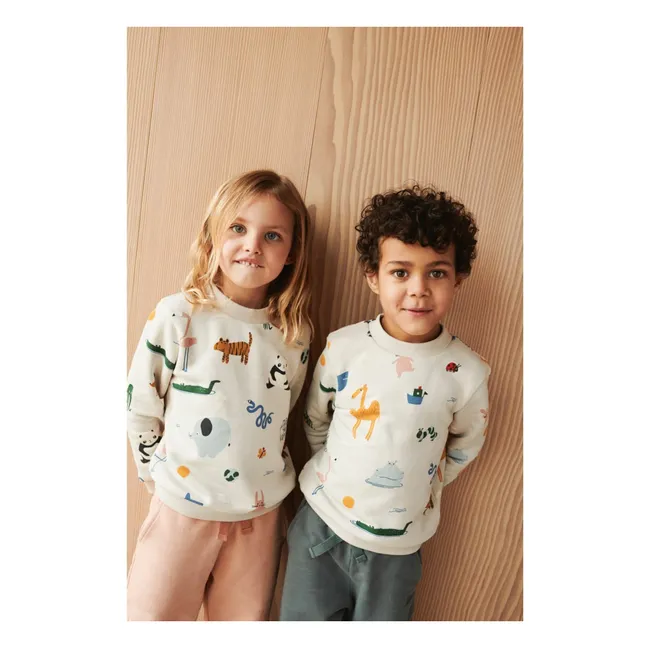 Sweat Thora Animaux Coton Bio | Grège