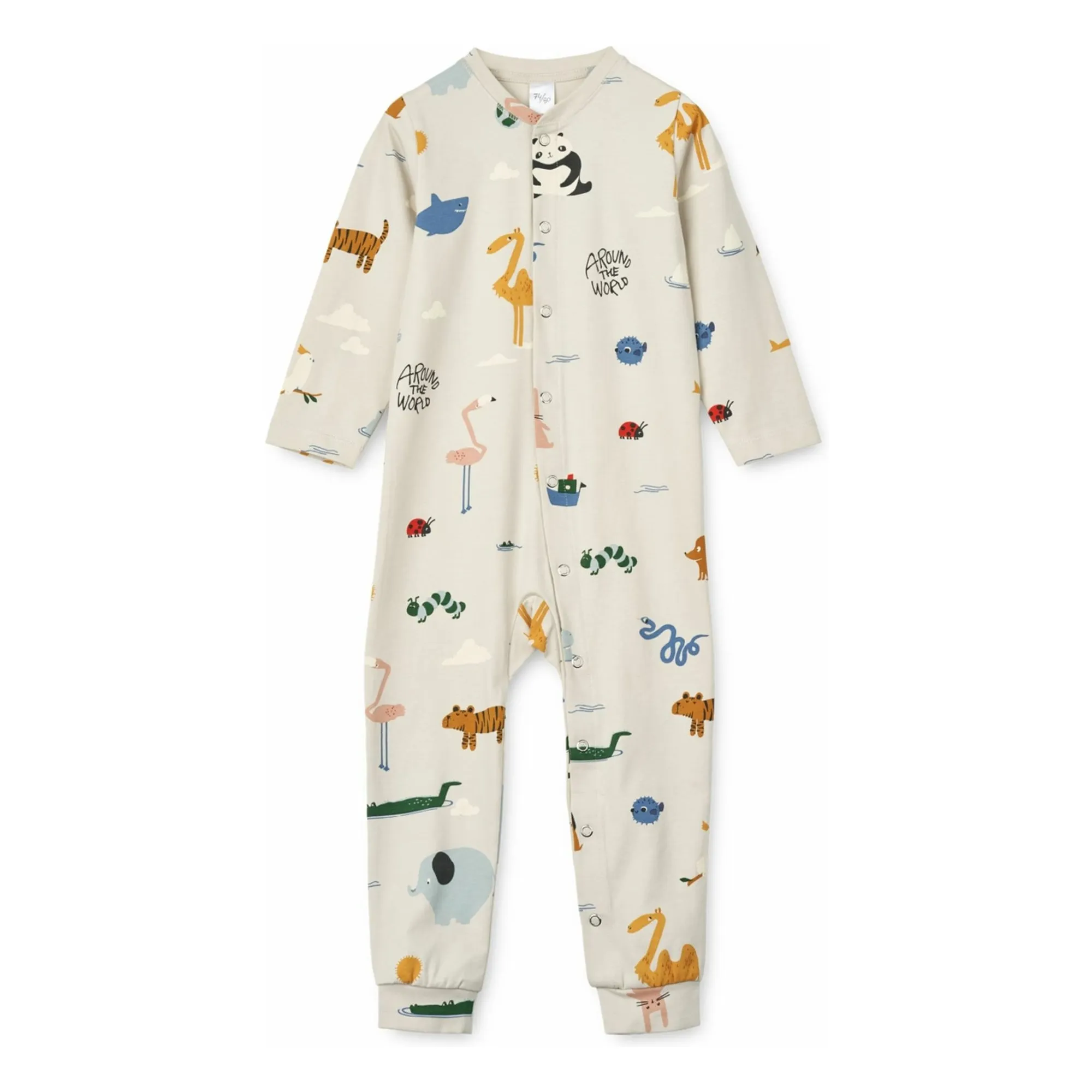 Liewood Oatmeal Pyjamas Birk Animals Organic Cotton