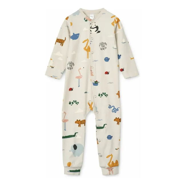 Pyjama Birk Animaux Coton Bio | Grège