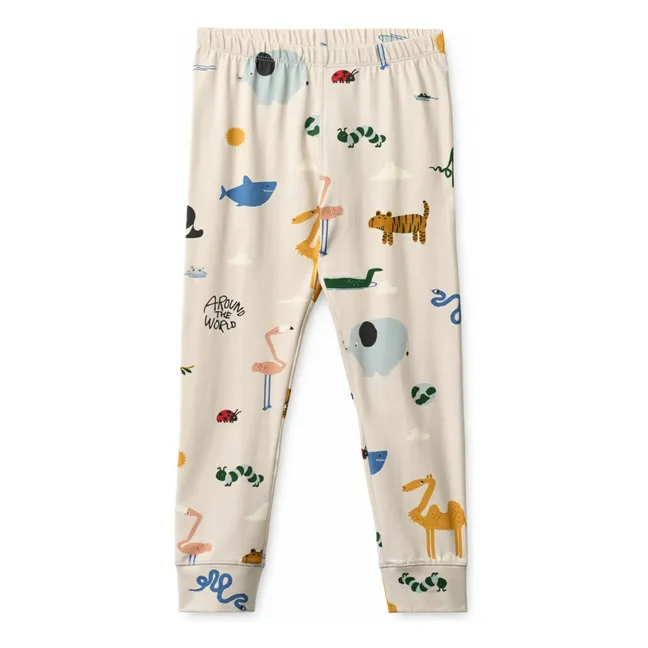 Pyjama Wilhelm Animaux Coton Bio | Grège