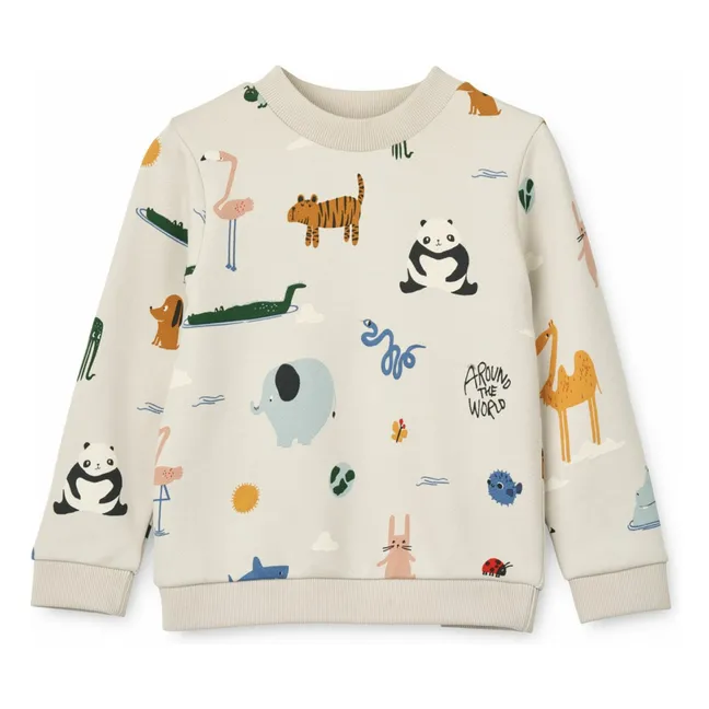 Sweat Thora Animaux Coton Bio | Grège