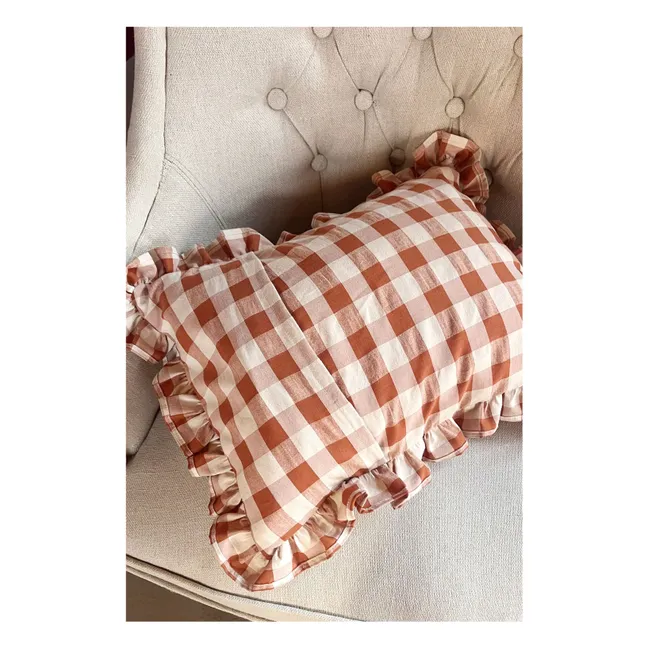 Coussin à volant | Terracotta