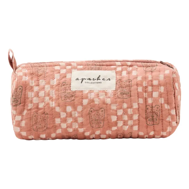 Trousse Matelassée Opal | Rose pêche