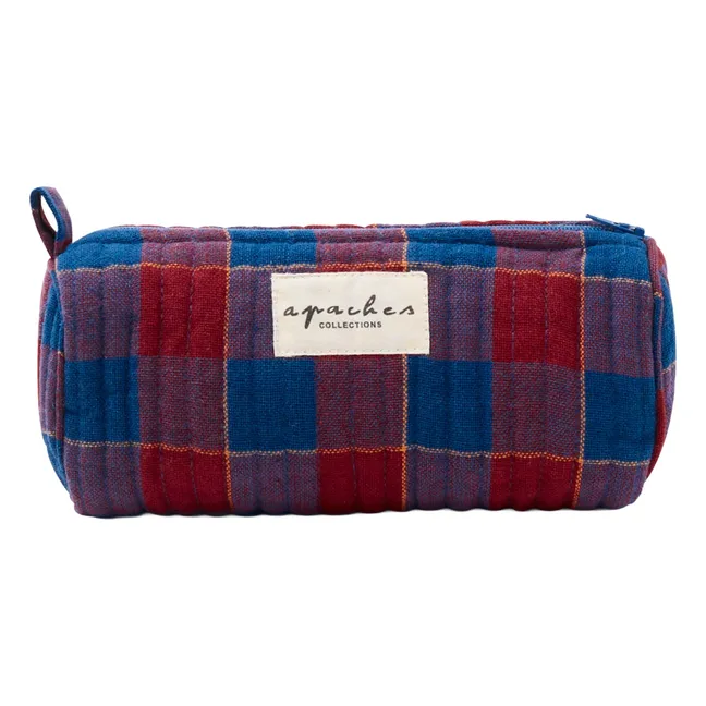 Opal Quilted Pencil Case | Red