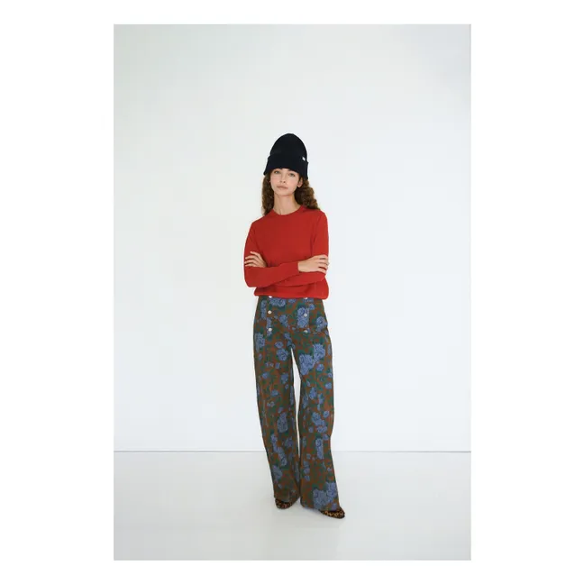 Pull Basic Laine Mérinos Extra Fine | Rouge