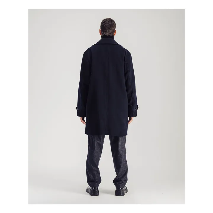 Caufield Merino Wool Coat | Navy blue- Product image n°4
