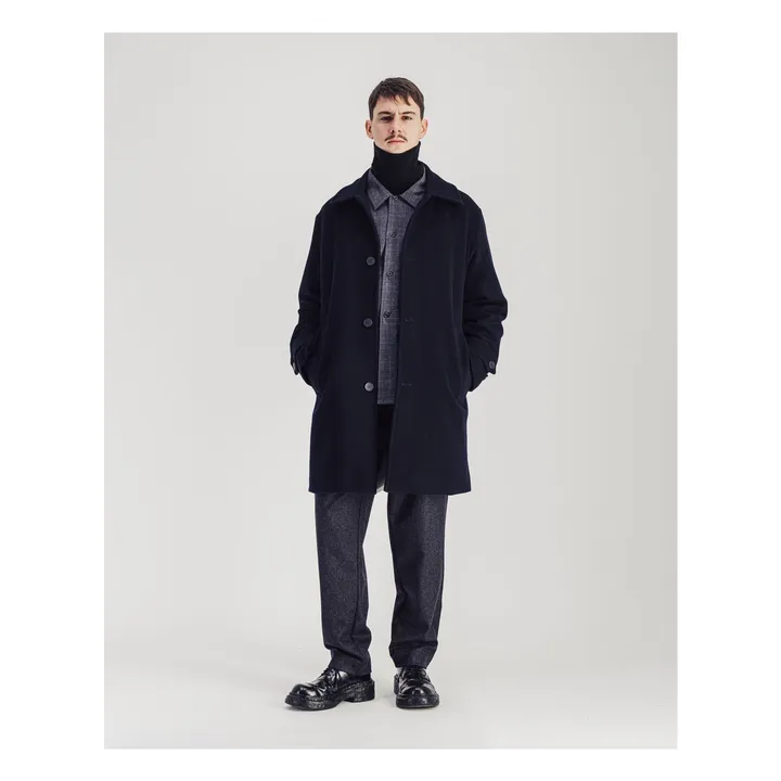 Caufield Merino Wool Coat | Navy blue- Product image n°0