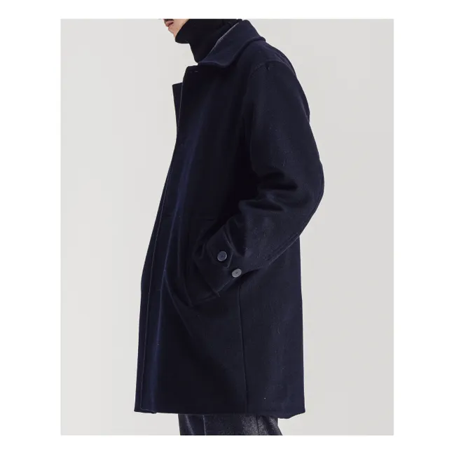 Manteau Caufield Laine Mérinos | Bleu marine
