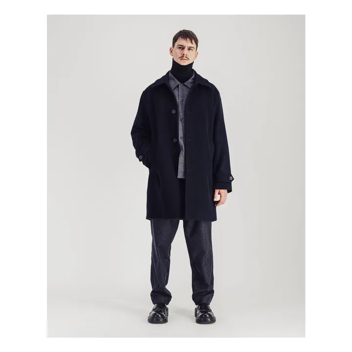 Caufield Merino Wool Coat | Navy blue- Product image n°1